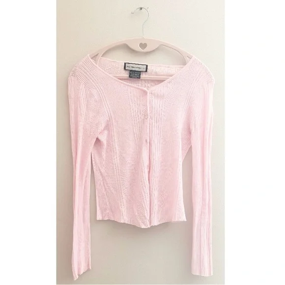 5/$15 MUST BUNDLE Pink Ribbed Women's Top - Picture 1 of 5